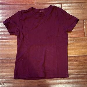 Brandy Melville Burgundy Short Sleeve Tee